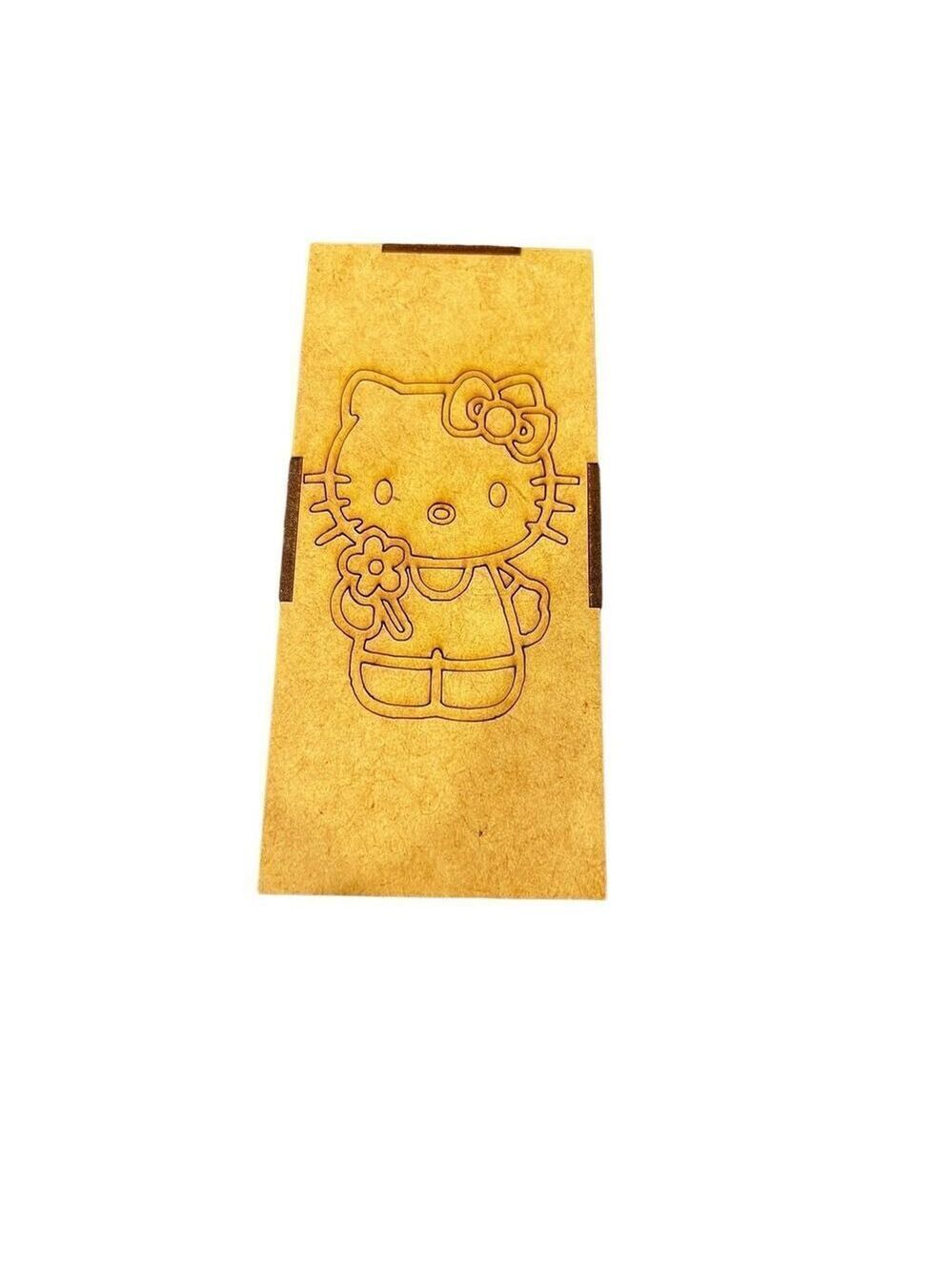 Handcrafted Hello Kitty wood coin bank Box